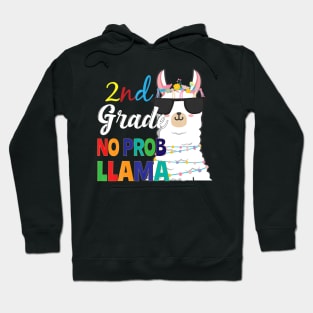 2Nd Grade No Prob Llama Eacher Student First Day Of School Hoodie